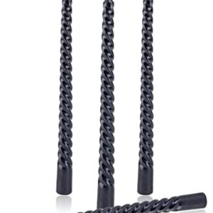 10 inch Black Taper Candles Set of 4,Dripless Long Candle Sticks,8 hrs Clean Burning Unscented Tapered Candles,Glossy Halloween Candles,Candlesticks for Wedding,Dinner