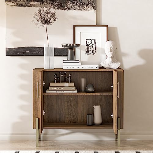 Tilly 39" Modern Sideboard Buffet Cabinet with Storage, Wooden Entryway Credenza Cabinet with Door, Kitchen Buffet Cabinet, Bar Cabinet, Sideboard Buffet for Hallway, Living Room Accent Cabinet