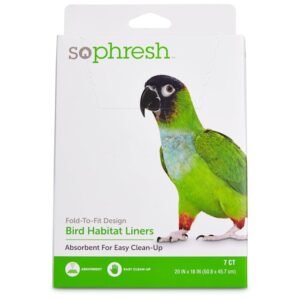 so phresh absorbent cage liners for birds