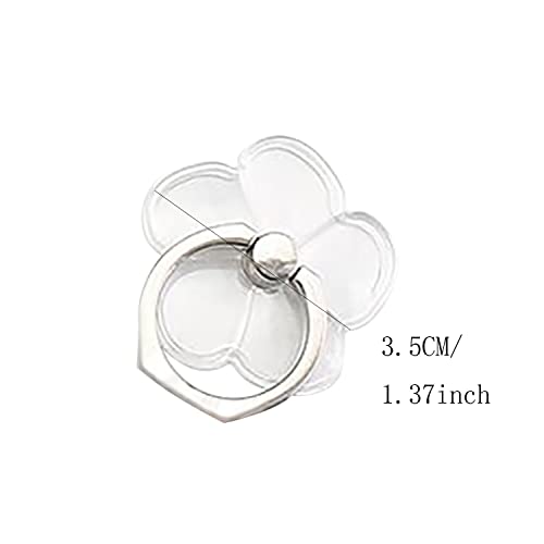 Cell Phone Ring Holder Stand Transparent Phone Ring Holder Clear Universal 360 Rotation Finger Grip Ring Kickstand Compatible Various Mobile Phones Phone Arm (Clear, One Size)