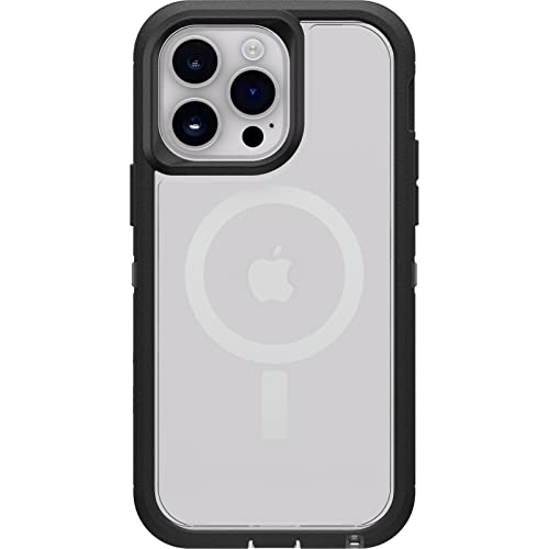 OtterBox Defender XT Case for iPhone 14 Pro Max with MagSafe, Shockproof, Drop Proof, Ultra-Rugged, Protective Case, 5X Tested to Military Standard, Clear/Black - Non-Retail Packaging