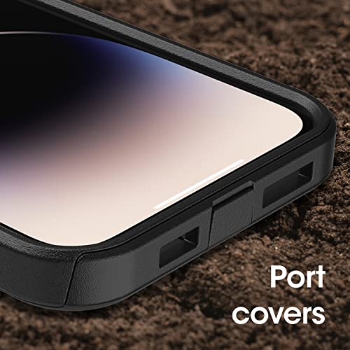 OtterBox iPhone 14 Pro Max Commuter Series Case - BLACK, Slim & Tough, Pocket-Friendly, with Port Protection