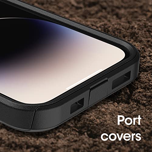OtterBox iPhone 14 Pro Commuter Series Case - BLACK , slim & tough, pocket-friendly, with port protection