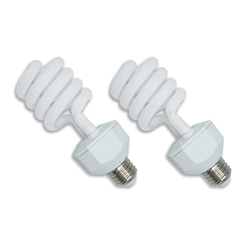 lumenivo UVB Reptile Light 23W 10.0 Desert Terrarium UVB Bulb for Bearded Dragon, Dwarf Monitors, Veiled Chameleons - Simulates UVB from The Sun to Help in Calcium Absorption - 120V - 2 Pack