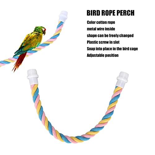 Rope Perch, Heavy Duty, Fun, Easy to Install, Climbing Coton Parakeet Rope S