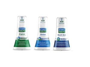 smartmouth package with mouth sore activated mouthwash - 16 fl oz, cool mint & clinical dds activated mouthwash - 16 fl oz, clean mint & original activated mouthwash - 16 fl oz, fresh mint