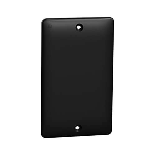 Square D by Schneider Electric Square D X Series Wall Plate for Outlet and Light Switch, Standard Size Blank 1 Gang, Matte Black