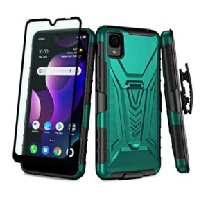 yispirin for alcatel tcl 30 z t602dl case with clip holster tcl le 2022 case with screen protector, military grade protection shockproof phone case cover built-in kickstand compatible with tcl 30z