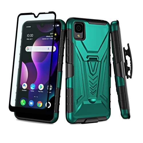 YISPIRIN for Alcatel TCL 30 Z T602DL Case with Clip Holster TCL LE 2022 Case with Screen Protector, Military Grade Protection Shockproof Phone Case Cover Built-in Kickstand Compatible with TCL 30Z