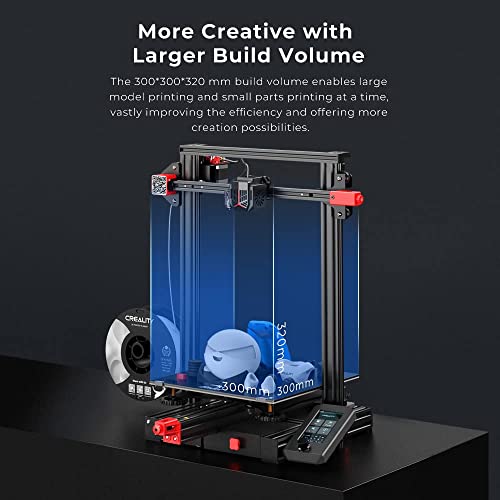 Official Creality Ender 3 Max Neo FDM 3D Printer Ender 3 Max Upgraded with CR Touch Automatic Leveling Dual Z-axis Red Metal Extruder 32-bit Silent Mainboard 11.8 x 11.8 x 12.6 Build Volume