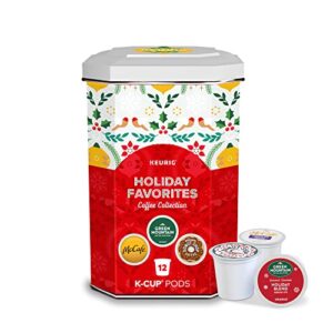 keurig holiday favorites coffee collection, single serve k-cup pods, 12 count (pack of 1)