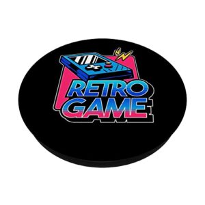 Let's Play Retro Games with Retro Controller Graphic Design PopSockets Swappable PopGrip