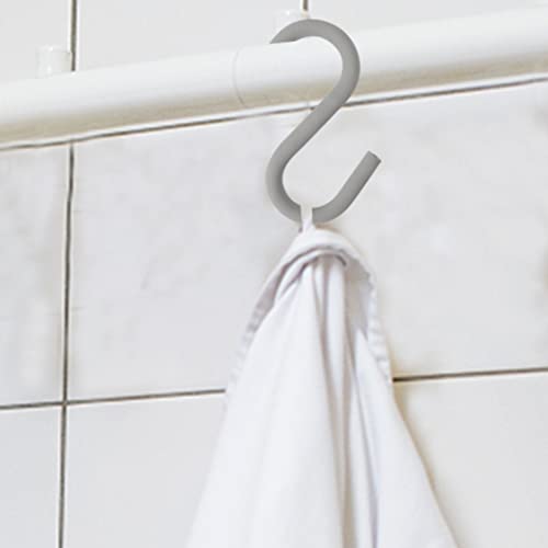 NUTJAM 2 Pcs S Hooks for Hanging Heavy Duty S Shaped Hooks Metal Closet Hooks with Foam Protective Layer for Hanging Hangers Closet Rod Jewelry Pants Clothes Belts Ties Bags Towels