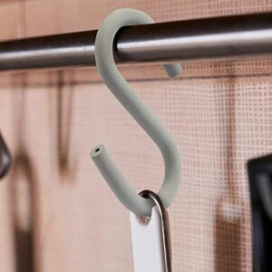 NUTJAM 2 Pcs S Hooks for Hanging Heavy Duty S Shaped Hooks Metal Closet Hooks with Foam Protective Layer for Hanging Hangers Closet Rod Jewelry Pants Clothes Belts Ties Bags Towels