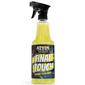 hidin garage ceramic coating – premium final seal setting spray for cars wax enhanced protection and deep gloss shine ready to use wet dry application 16fl. oz (hg-0001-1)