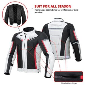 HEROBIKER Motorcycle Jacket Motocross Riding Jackets Motorbike CE Armor Windproof Riding Clothing Protective Gear Waterproof