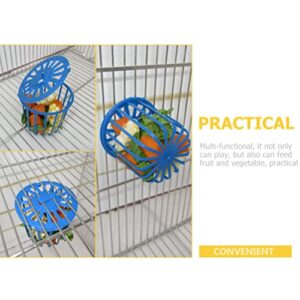 GANAZONO Parakeet Toys Small Bird Toys Bird Feeder Cage Fruit Vegetable Holder Hanging Basket Container Foraging Toys 10Pcs for Pet Bird Parrot Budgie Lovebird Bird Cage Food Holder Parrot Toys