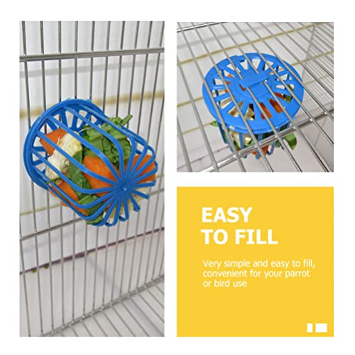 GANAZONO Parakeet Toys Small Bird Toys Bird Feeder Cage Fruit Vegetable Holder Hanging Basket Container Foraging Toys 10Pcs for Pet Bird Parrot Budgie Lovebird Bird Cage Food Holder Parrot Toys