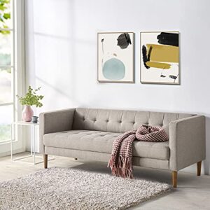zinus pascal sofa couch / tool-free, easy assembly, oatmeal