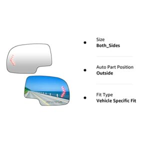 Left & Right Side Heated Mirror Glass with Turn Signal 2003-2006 Cadillac Escalade ESV EXT Chevy Avalanche Silverado Suburban Tahoe for GMC Sierra Yukon Classic 1500 2500 3500 HD for 2 PIN & 4 PIN