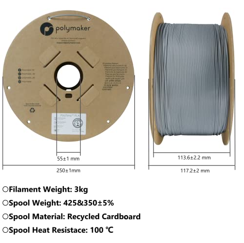 2.85mm(3mm) Polymaker PolyCast Filament 2.85mm for Investment Casting 3kg - 3D Printer Filament for Lost Wax Investment Casting, Similar to Wax Filament for Metal Casting Plaster