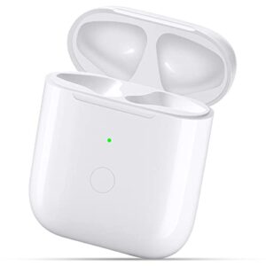 wireless charging case replacement compatible with airpods 1 2 - charger case only for airpod 1st / 2nd generation, support bluetooth pairing sync button, no air pods, white