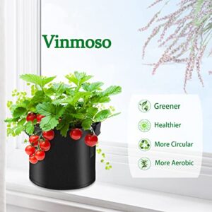 vinmoso 10 Pack Grow Bags 5 Gallon Heavy Duty 300G Thickened Non-Woven Grow Bag with Handles Plant Grow Bags Planting Bags Plant Bags