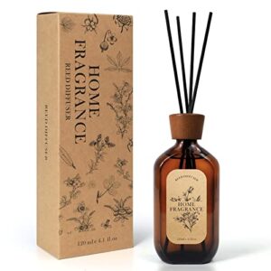 reed diffuser, fragrance diffuser for home scented, reed diffuser set with 6 reed diffuser sticks, home fragrance products eucalyptus&sage 4.1 oz