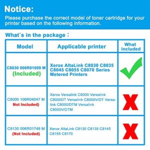 LCL Compatible Toner Cartridge Replacement for Xerox AltaLink C8030 C8035 C8045 C8055 C8070 006R01699 6R1699 High Yield (1-Pack, Magenta)