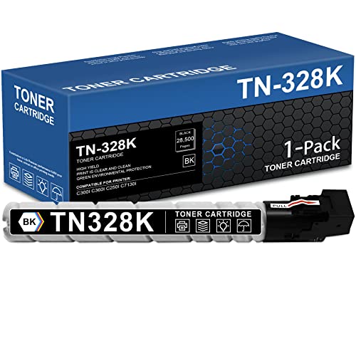 NUCALA Compatible TN328K/AAV8130 TK328K TN 328K TK-328K High-Yield Toner Cartridge Replacement for Konica Minolta Bizhub C300i C360i C250i C7130i Printer Toner (28,500 Pages 1-Pack Black )