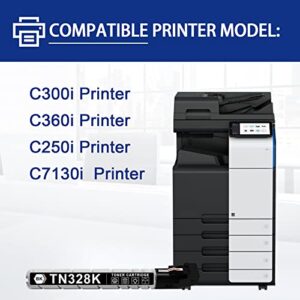 NUCALA Compatible TN328K/AAV8130 TK328K TN 328K TK-328K High-Yield Toner Cartridge Replacement for Konica Minolta Bizhub C300i C360i C250i C7130i Printer Toner (28,500 Pages 1-Pack Black )