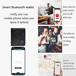 Anti-Lost Trackable Wallet Mens Bluetooth Wallet with GPS Position Locator Finder Tracker