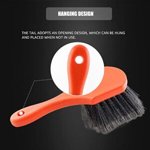 SPTA Wheel & Tire Brush, Soft Bristle Car Wash Brush for Car Rim, Interior & Exterior Surface Cleaning Brush, Clean Tires and Release Dirt, Soft Handle for Easy Scrubbing