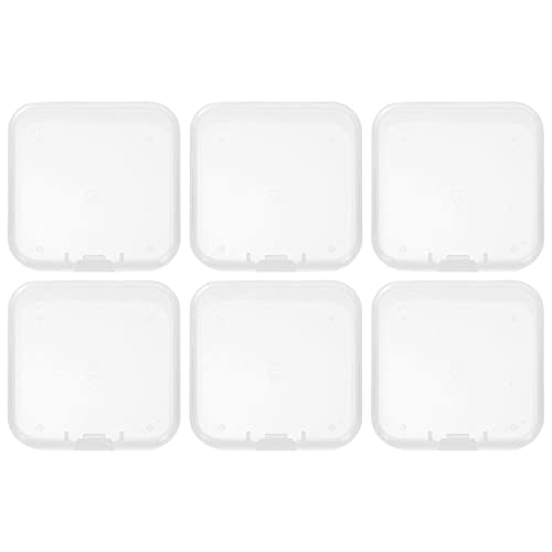 COHEALI Small Containers Craft Storage Jewelry Display Box 6pcs Plastic Clear Beads Storage Containers Square Sewing Box Parts Boxes Clear Organizer Box Small Plastic Containers