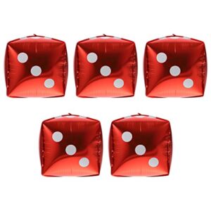 gadpiparty 5pcs cube dice balloons foil helium large fairy balloons cartoon wall decor for baby shower wedding birthday party activities photo props