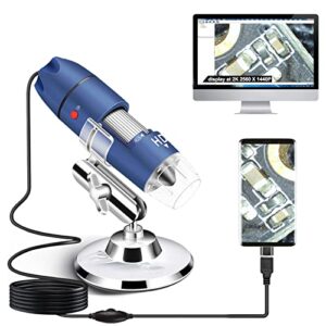 ninyoon 2k usb digital microscope for android pc, 40-1000x microscope super hd endoscope magnifier camera compatible with android cellphone and tablet windows mac chrome linux - not for iphone ipad
