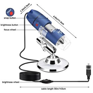 Ninyoon 2K USB Digital Microscope for Android PC, 40-1000X Microscope Super HD Endoscope Magnifier Camera Compatible with Android Cellphone and Tablet Windows Mac Chrome Linux - Not for iPhone iPad