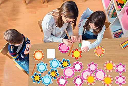 SICOHOME Cutouts for Classroom,Summer Bulletin Board Decorations,Flowers Classroom Cutout Decoration,Summer Decorations for Classroom,Flower Cut-Outs for Bulletin Board Classroom School Decoration