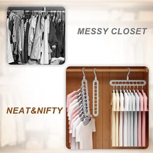 Closet Organizer and Storage, 5 Pack Multifunction Sturdy Closet Organizer Hanger, Upgraded Smart Space Saving Hangers for Closet Storage, Closet Organization for Clothes, Shirts and Dresses