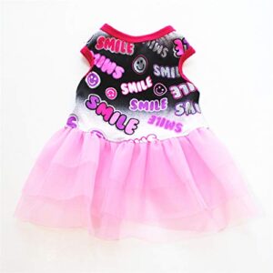 Dress Summer Letter Print Cat Pet Dog Dress Dog Clothes Breathable Pet Skirt Girl Dog Clothes for Small Dogs Christmas