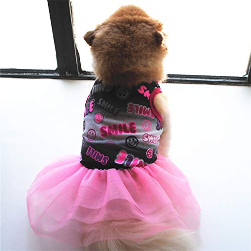 Dress Summer Letter Print Cat Pet Dog Dress Dog Clothes Breathable Pet Skirt Girl Dog Clothes for Small Dogs Christmas