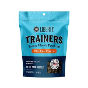 bixbi liberty trainers, chicken (6 oz, 1 pouch) - small training treats for dogs - low calorie and grain free dog treats, flavorful pocket size healthy and all natural dog treats