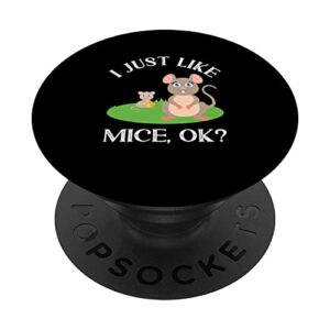 i just like mice funny cute mouse popsockets swappable popgrip