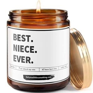 best niece ever - 9oz soy candle ; niece christmas gifts from auntie, cute gifts for niece from aunt, candles for teen girls gift ideas, love you gifts from aunt, birthday gift for niece