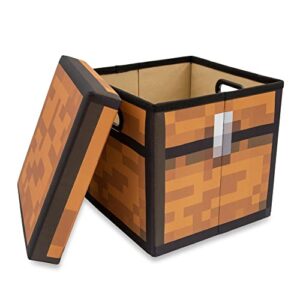 Toynk Minecraft Fabric Storage Bin 13 Inch Cube Organizers with Lid | Set of 4