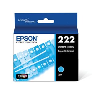 epson t222 cyan ink cartridge, standard capacity