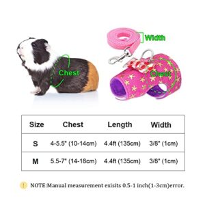 N/A Small Pet Rabbit Harness Vest and Leash Set for Ferret Guinea Pig Bunny Hamster Rabbits Puppy Kitten Bowknot Chest Strap Harness (Color : A, Size : Small)