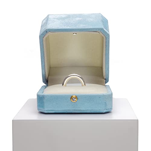 Ring Box with LED Light Blue Reusable & Protective Ring Holder to Make Your Proposal Memorable with This Engagement Ring Box with Designated Ring Light To Make Your Ring Shine by Cotea