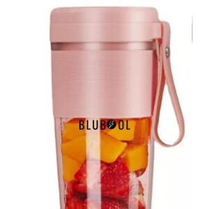 BluBool Portable Blender for Shakes, Smoothies, and Juice, 400ml Personal Size Blender Ideal for Gym, Office, and Traveling, USB Rechargeable Mini Smoothie Blender Mixer with 6 3D Blades Juicer Cup for Sports Travel Home Office (Pink)