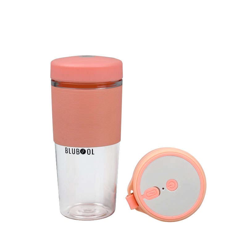 BluBool Portable Blender for Shakes, Smoothies, and Juice, 400ml Personal Size Blender Ideal for Gym, Office, and Traveling, USB Rechargeable Mini Smoothie Blender Mixer with 6 3D Blades Juicer Cup for Sports Travel Home Office (Pink)